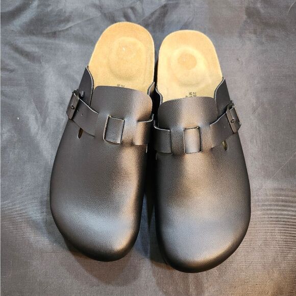 BRAND NEW CUSHIONAIRE HAZE LEATHER  CLOGS MULES SLIPPERS SANDALS G1 - Picture 3 of 16